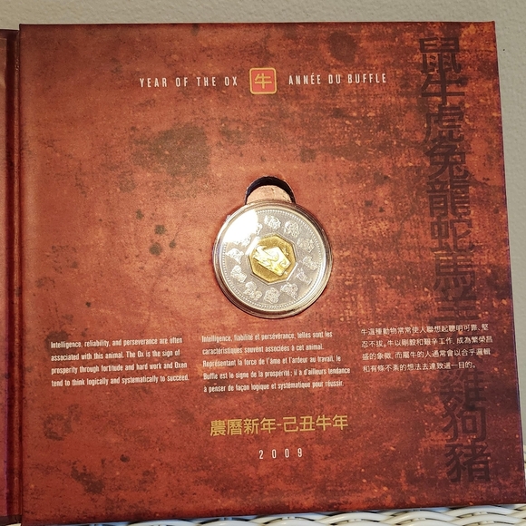 2009 Canada $15 Year of The Ox Sterling Silver Coin and Stamp Set - Picture 8 of 8